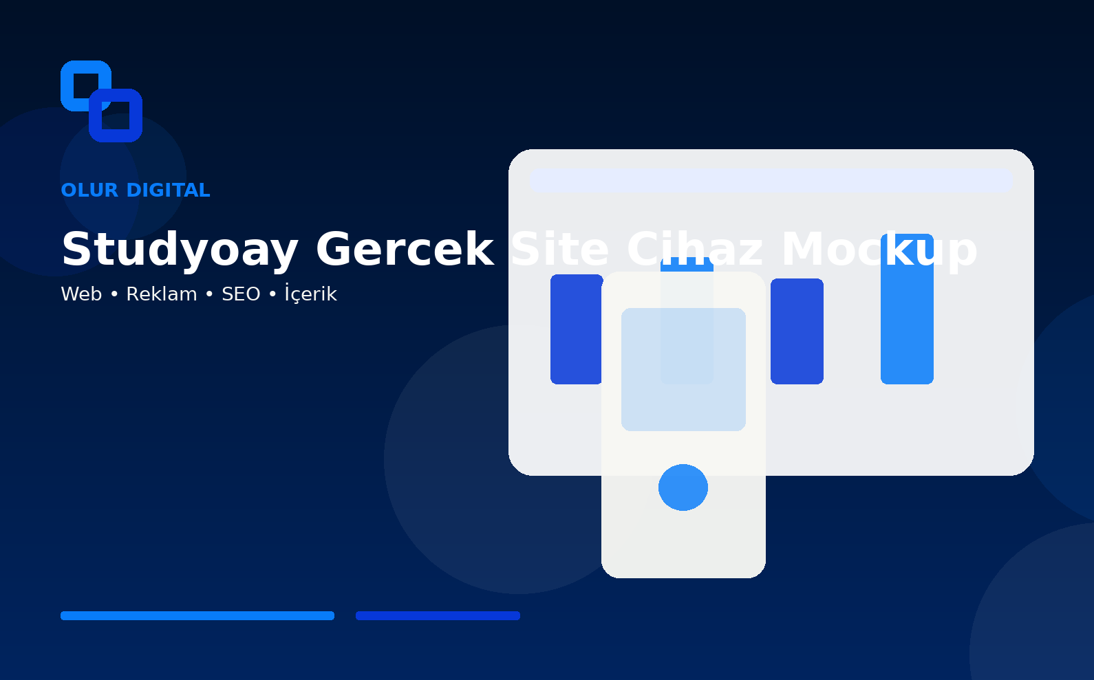 studyoAY ana sayfasının masaüstü tablet ve mobil görünümü